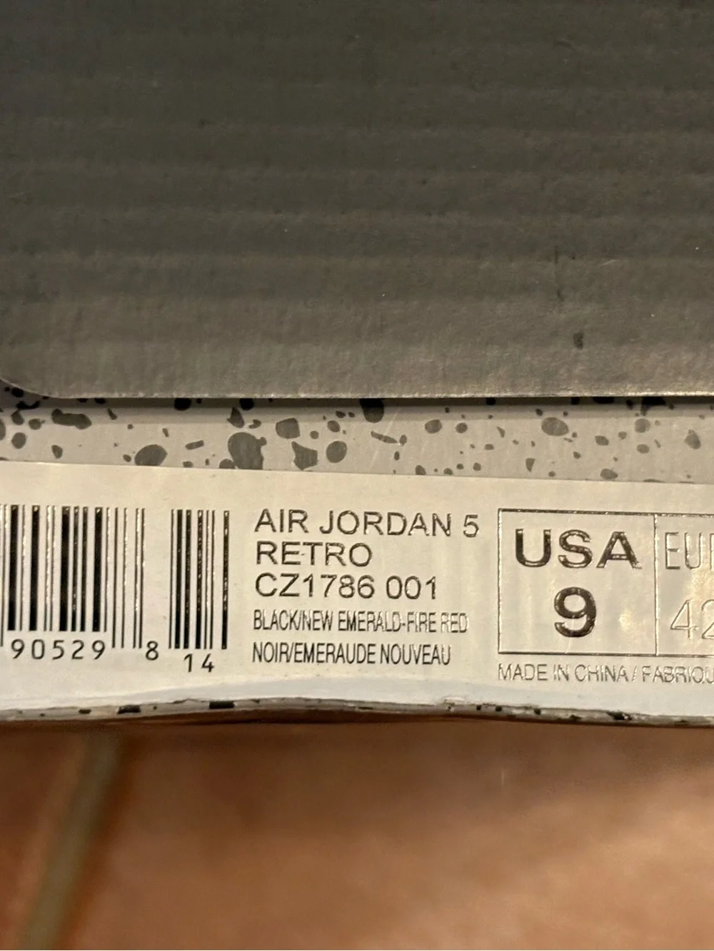 Air Jordan 5 Retro Top 3 Sneakers CZ1786 001 Mens Size 9 Og All